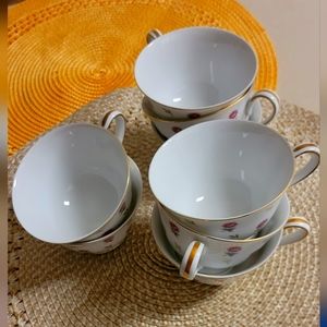 Noritake "Rosalie" teacups, vintage